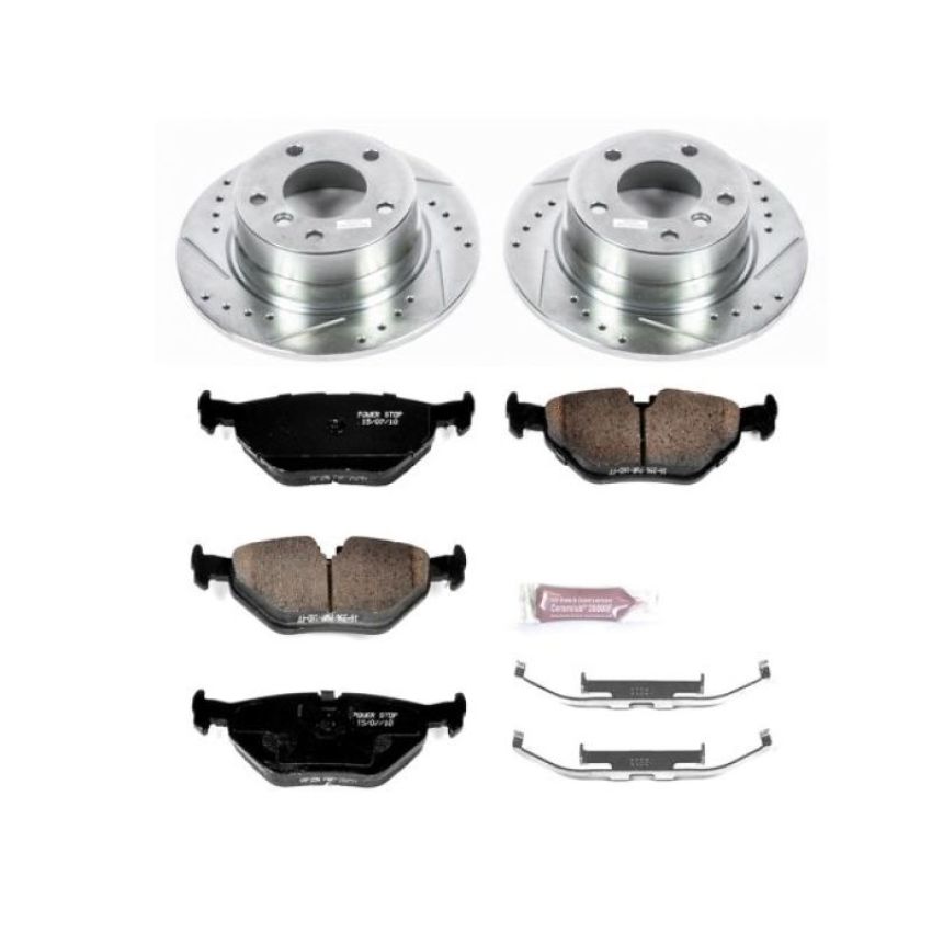 PowerStop K5130 Z23 Daily Driver Carbon-Fiber Ceramic Brake Pad and Drilled & Slotted Rotor Kit