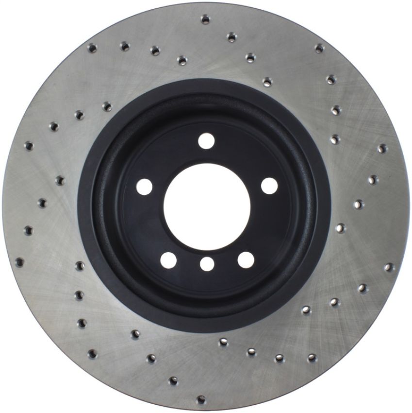 Stoptech 128.34104R Sport Cross Drilled Brake Rotor - Rear Left