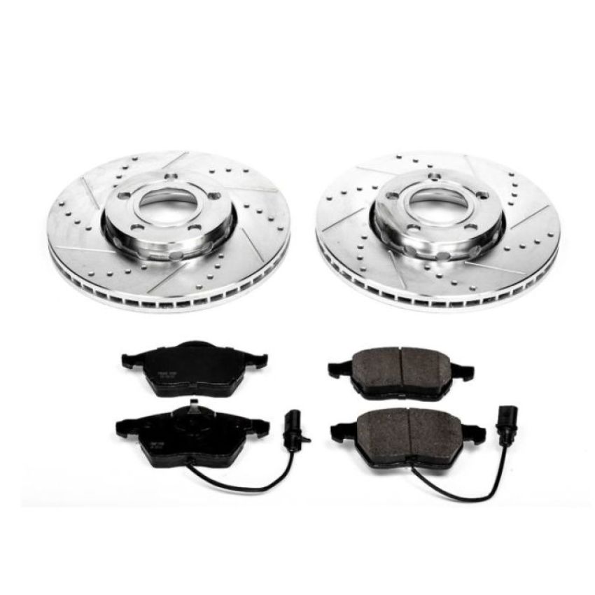 PowerStop K528 Z23 Daily Driver Carbon-Fiber Ceramic Brake Pad and Drilled & Slotted Rotor Kit