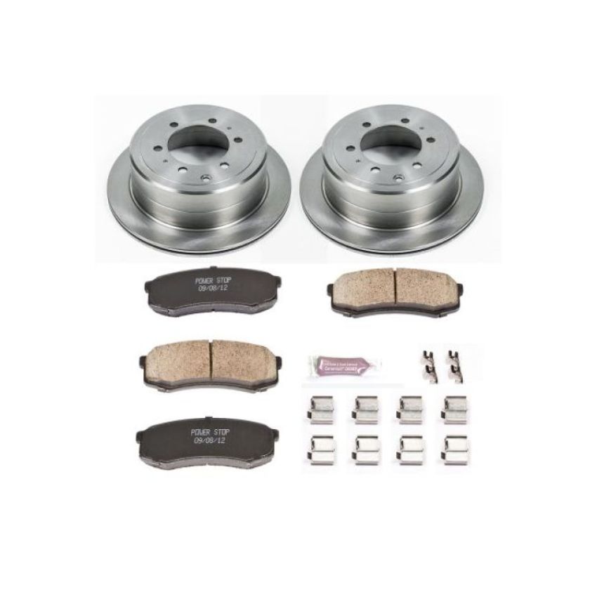 PowerStop KOE1156 OE Stock Replacement Low-Dust Ceramic Brake Pad and Rotor Kit