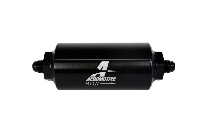 AEROMOTIVE AFS12345 6an Inline Fuel Filter 10 Micron 2in OD Black