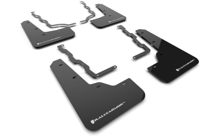 Rally Armor MF86-UR-BLK-WH Black Mud Flap/White Logo
