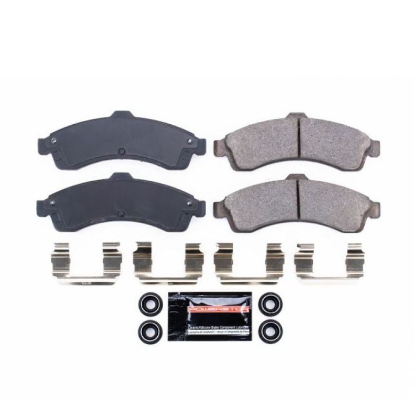 PowerStop Z23-882 PowerStop - Z23 Daily Driver Carbon-Fiber Ceramic Brake Pads with Hardware Kit