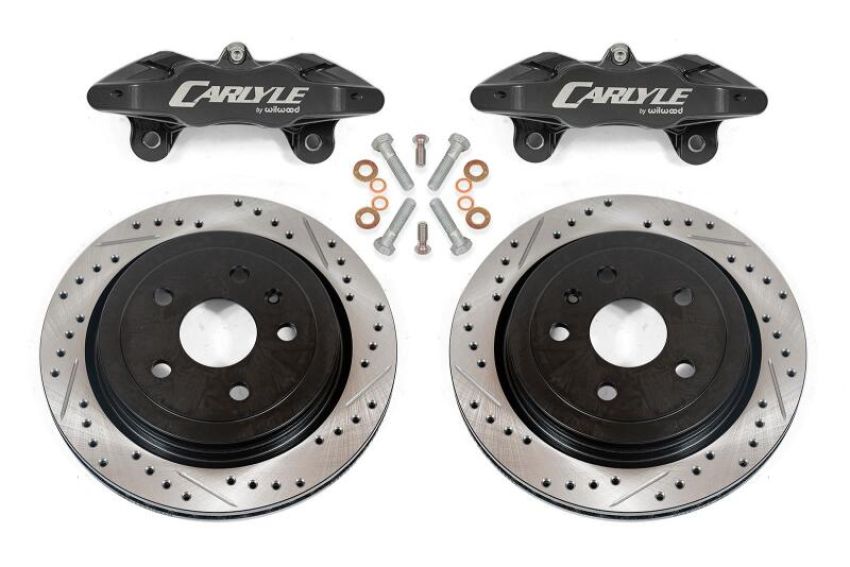 BMR Suspension DBK352 08-09 Pontiac GT Brake Kit for 15in Conversion Drilled & Slotted Rotors - Black