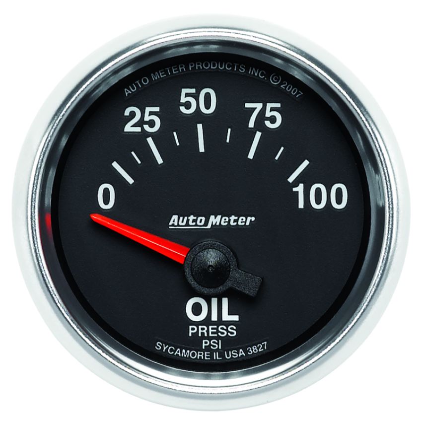 AutoMeter 3827 GAUGE, OIL PRESSURE, 2 1/16