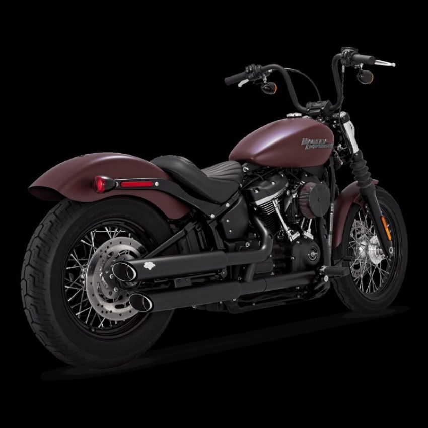 Vance and Hines 46376 Vance & Hines 18-22 Harley Davidson Softail Twin Slash S/OS PCX Slip-On Exhaust - Black