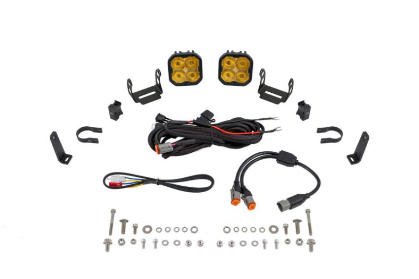 Diode Dynamics DD7664 SS3 LED Bumper 1 1/2 In Roll Bar Kit Sport - Yellow SAE Fog (Pair)