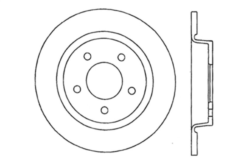 Stoptech 128.45067R 04-10 Mazda3 Drilled Right Rear Rotor