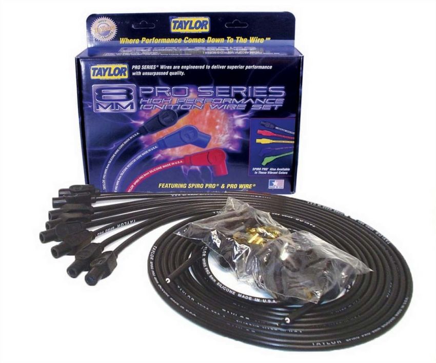 Taylor Cable 73055 8mm Black Spiro-Pro Wire