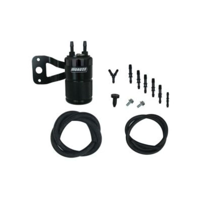 Moroso 85714 Harley Davidson Twin Cam (w/Stock Air Cleaner) Air Oil Separator - Black