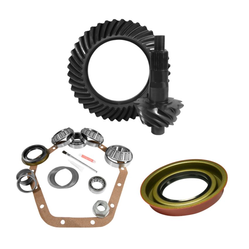 Yukon Gear & Axle YGK2124 Yukon 10.5in GM 14 Bolt 5.38 Thick Rear Ring & Pinion Install Kit