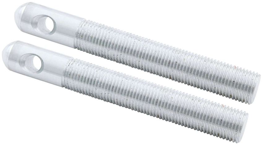 ALLSTAR PERFORMANCE ALL18507 Alum Hood Pins 1/2in 1/4in Holes 2pk Silver