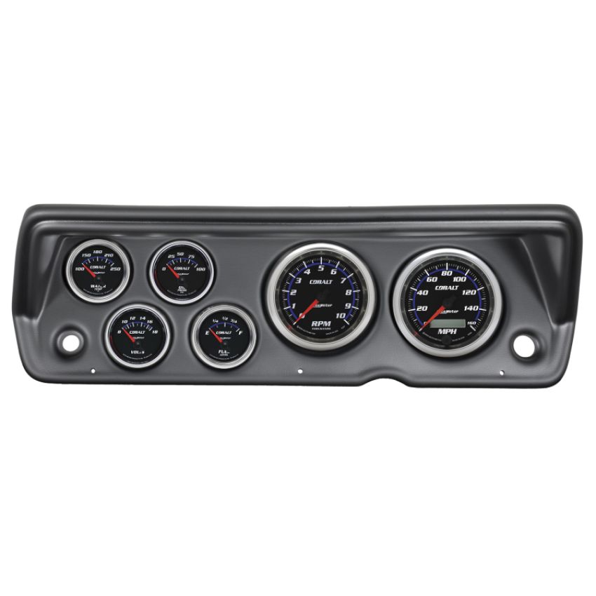 AutoMeter 7031-CB Cobalt 70-76 Duster/ Demon/ Dart Dash Kit 6pc Tach / MPH / Fuel / Oil / WTMP / Volt