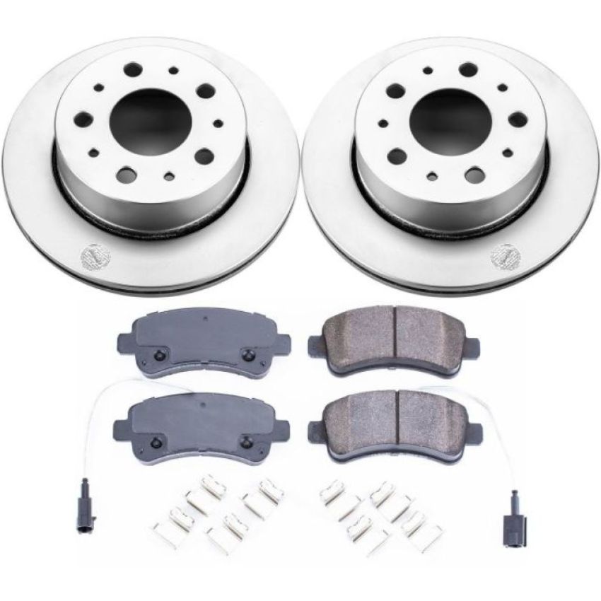 PowerStop CRK7313 Genuine Geomet Coated Rotor and Low-Dust Ceramic Brake Pad Kit