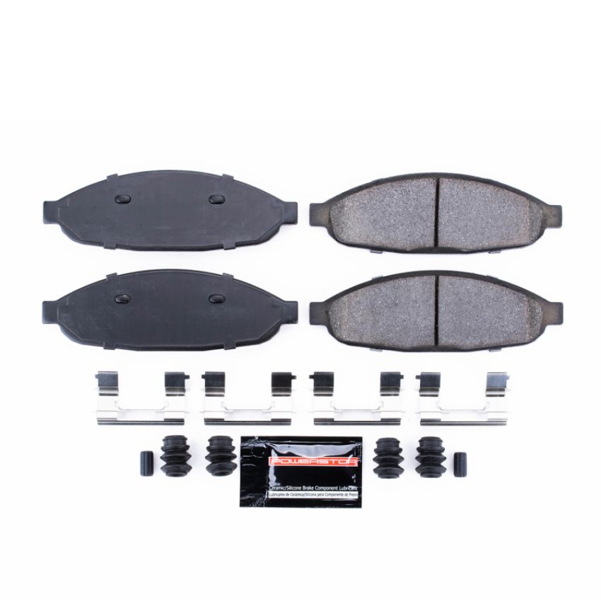 PowerStop Z23-997 PowerStop - Z23 Daily Driver Carbon-Fiber Ceramic Brake Pads with Hardware Kit