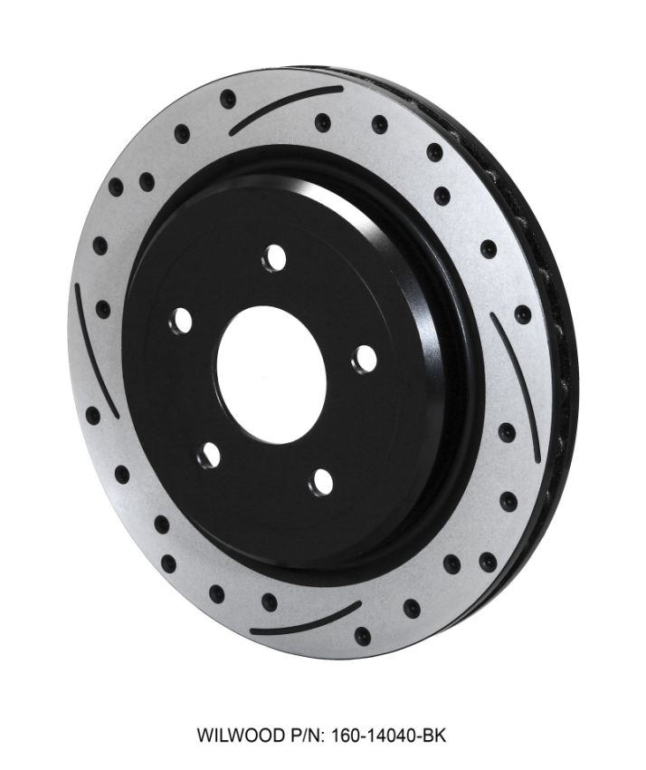 Wilwood 160-14040-BK Rotor-Rear-SRP-C5/C6 Vette-RH-BLK 12.00 x 1.03 - 5 x 4.75in