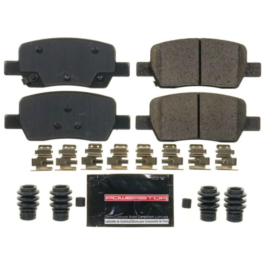 PowerStop Z23-2381 PowerStop - Z23 Daily Driver Carbon-Fiber Ceramic Brake Pads with Hardware Kit