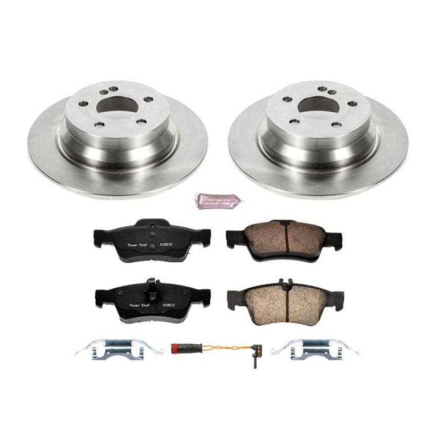 PowerStop KOE7745 OE Stock Replacement Low-Dust Ceramic Brake Pad and Rotor Kit