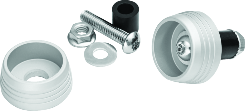Kuryakyn 3807 Lodestar Axle Sliders Silver