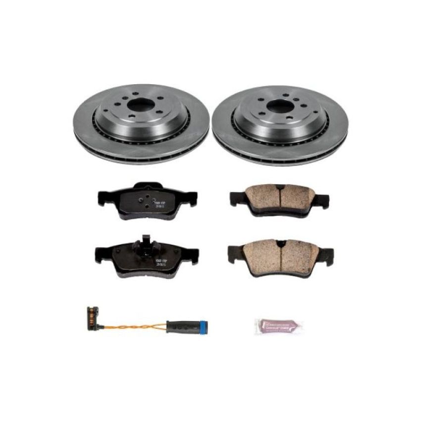 PowerStop KOE6708 OE Stock Replacement Low-Dust Ceramic Brake Pad and Rotor Kit