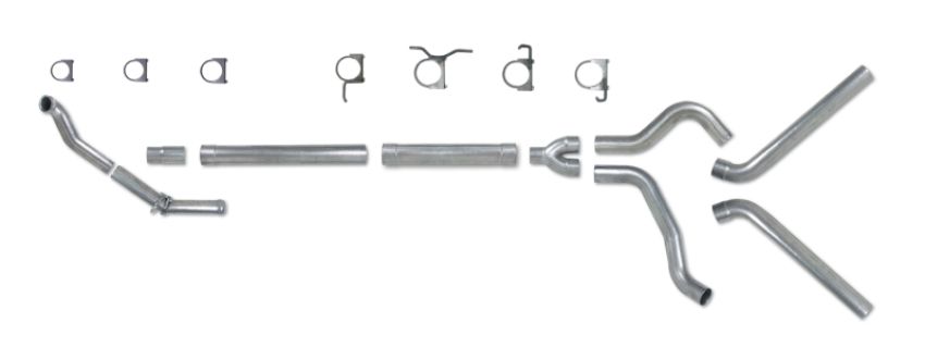 Diamond Eye Performance K4308S-RP Diamond Eye KIT 4in TB MFLR RPLCMENT PIPE DUAL SS 94-97 5 7 3L F250/F350 PWRSTROKE NFS W CARB STDS