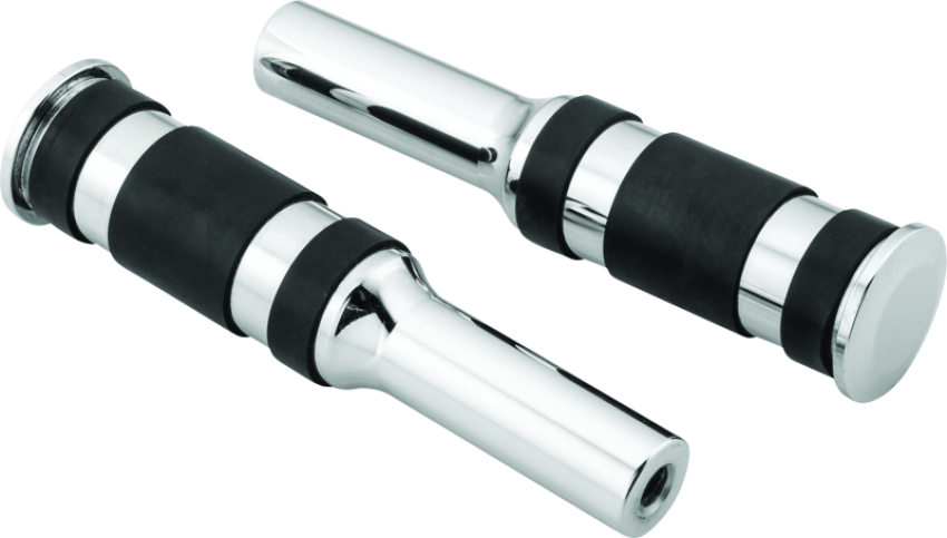 Bikers Choice 482790 Chrome Billet Three Band Replacement Pegs For Forward Controls