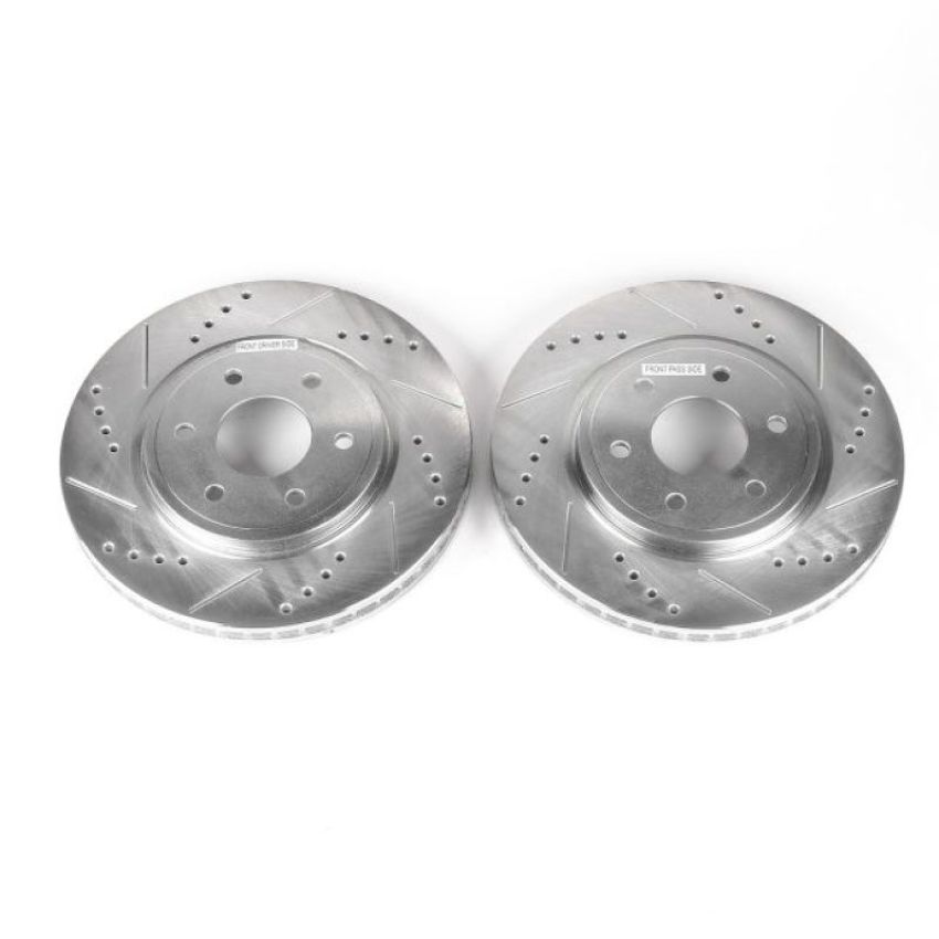 PowerStop JBR1124XPR PowerStop Evolution Performance Drilled, Slotted & Plated Brake Rotor Pair
