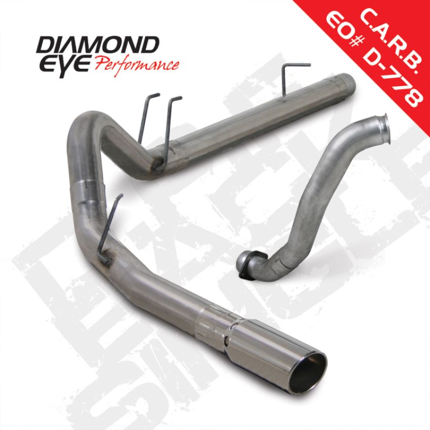 Diamond Eye Performance K4363S Diamond Eye KIT 4in DPF-BACK w/ DP SGL SS 08-10 Ford 6.4L Powerstroke F250/F350