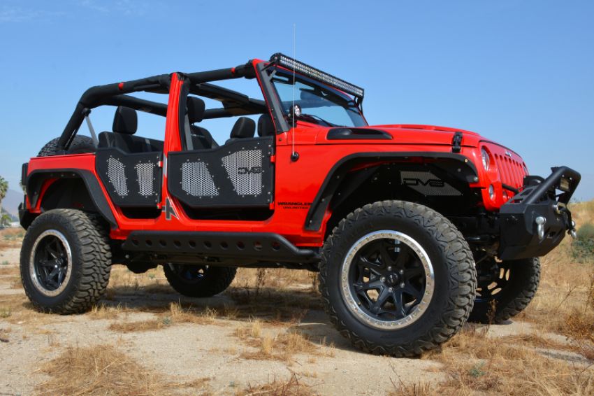 DV8 Offroad RDSTTB-FMS Aluminum Mesh Inserts For Front JK Rock Doors