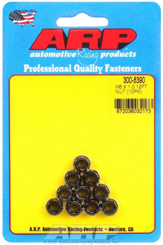 ARP ARP300-8390 6mm x 1.00 12pt. Nuts (10)
