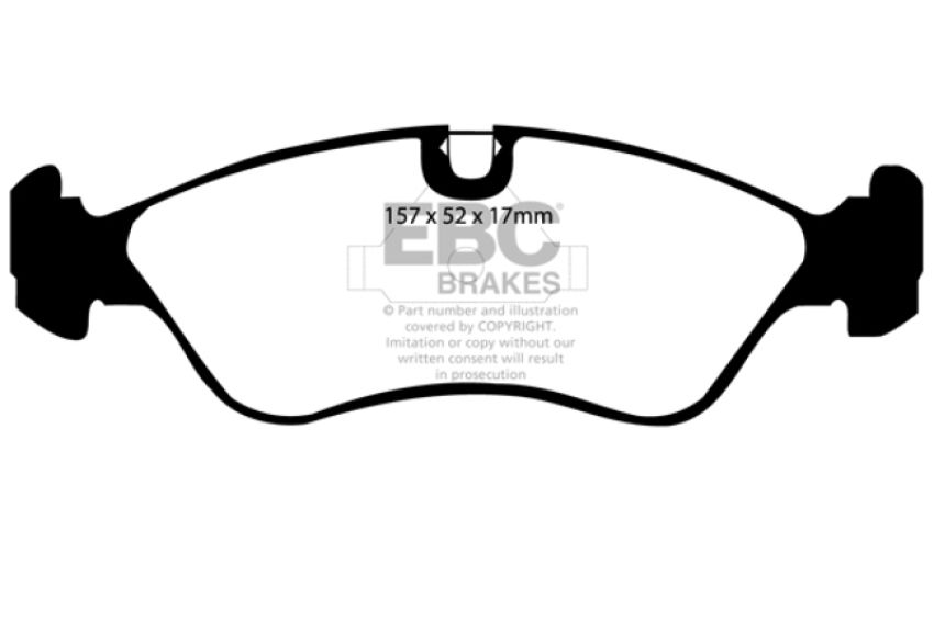 EBC DP3760C 91-95 Opel Astra 2.0 Redstuff Front Brake Pads