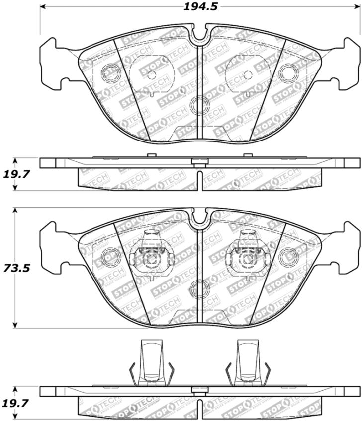 Stoptech 308.06820 Street Touring Brake Pads