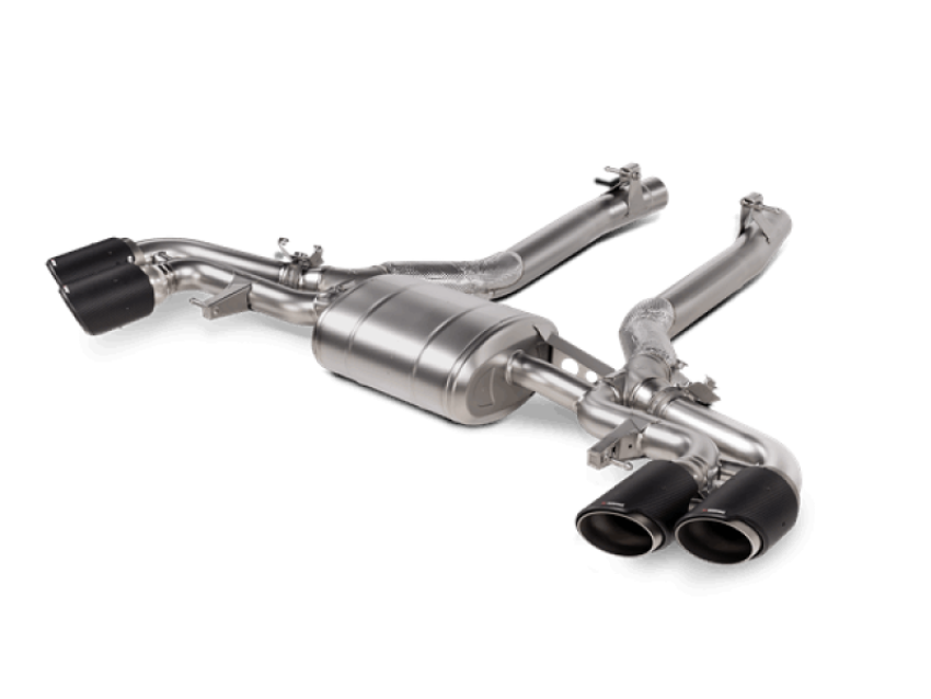 Akrapovic S-BM/T/16H 2020-23 BMW X5M (F95)/X6M (F96) Slip-On Line (Titanium) w/Carbon Fiber Titanium Tips