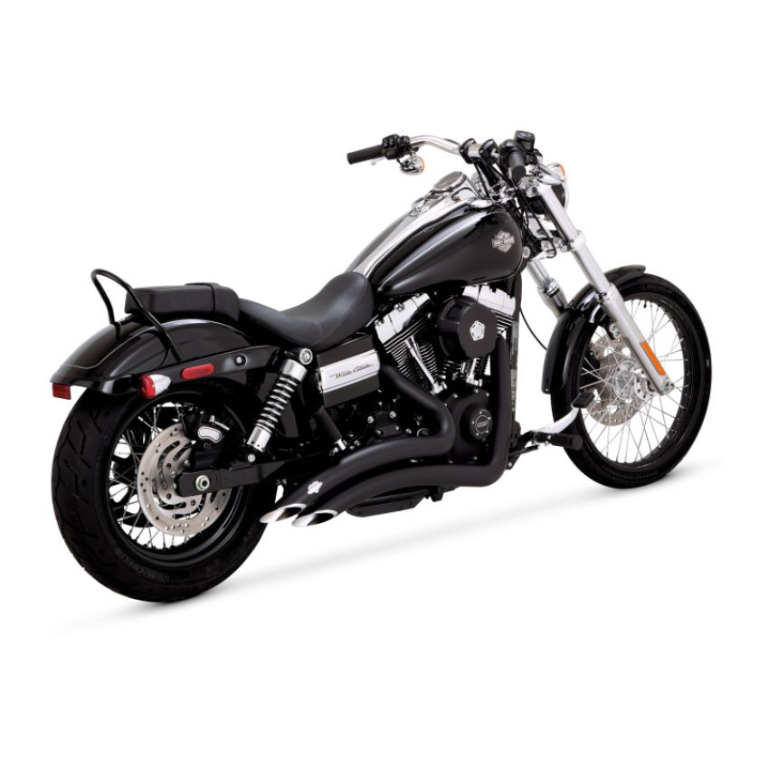 Vance and Hines 43371 Vance & Hines HD Dyna 06-17 Big Radius 2-2 Black PCX Full System Exhaust