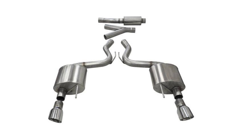 CORSA Performance 14343 Corsa 2015-2017 Ford Mustang EcoBoost 2.3T Sport 3in Cat-Back Dual Rear Exit Polished Tips