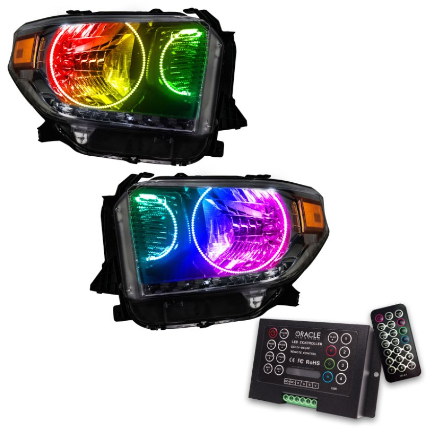 Oracle Lighting 7204-333 SMD Pre-Assembled Headlights, Dual Halo Kit, ColorSHIFT(tm) 2.0