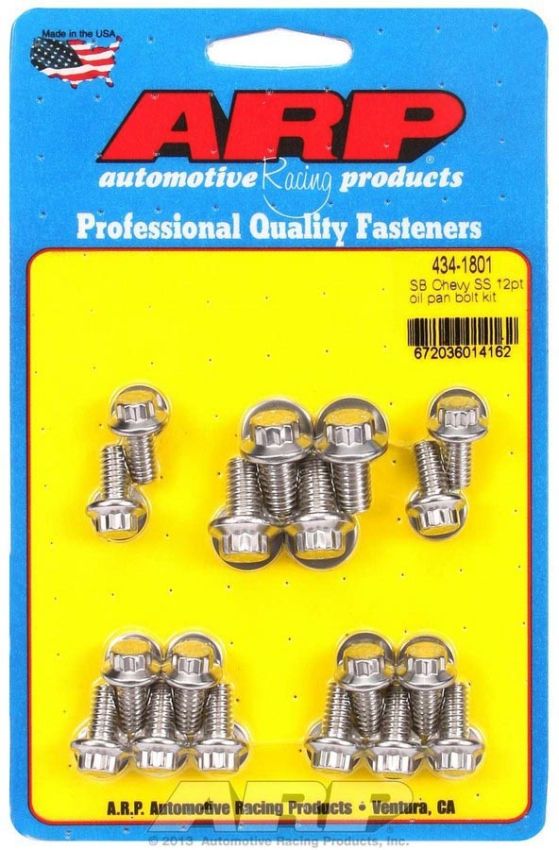 ARP ARP434-1801 SBC S/S Oil Pan Bolt Kit 12pt.
