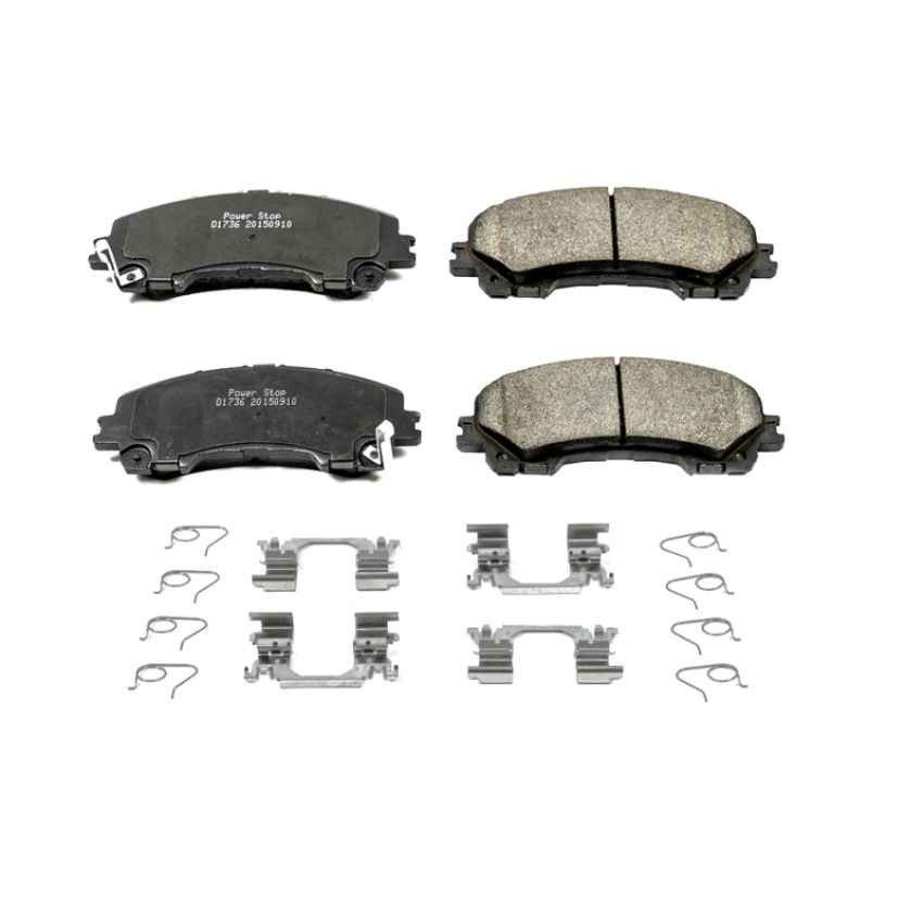 PowerStop 17-1736 PowerStop - Z17 Low-Dust Ceramic Brake Pads with Hardware