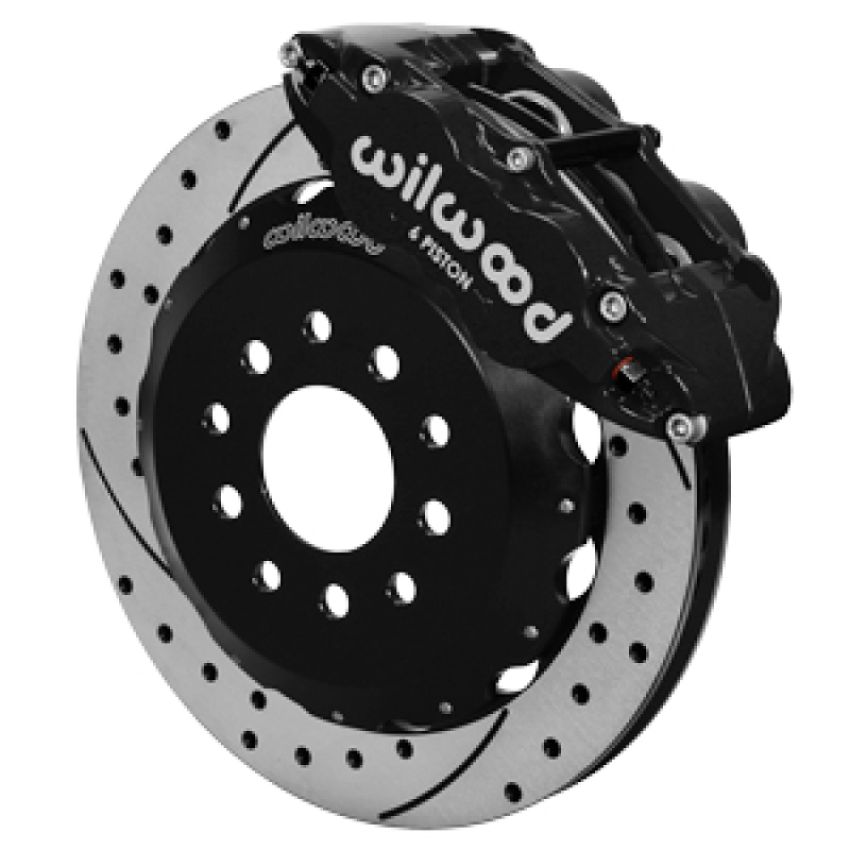 Wilwood 140-16781-D 63-87 C10/C15 Superlite 6p FNSL6R Brake Kit Drill/Slot DSE Spindle 13.06 Rotor - Black