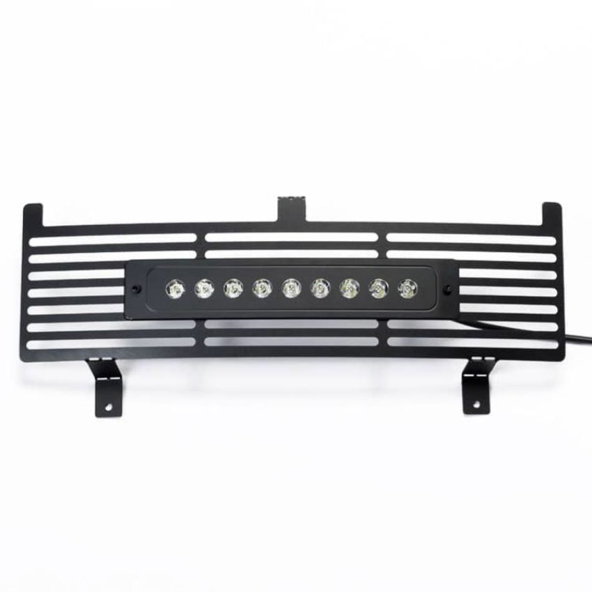 Putco 87195L 15-19 Chevy Silv HD SS Black Bar Design Bumper Grille Insert w/ Curved Flush 10in Light Bar