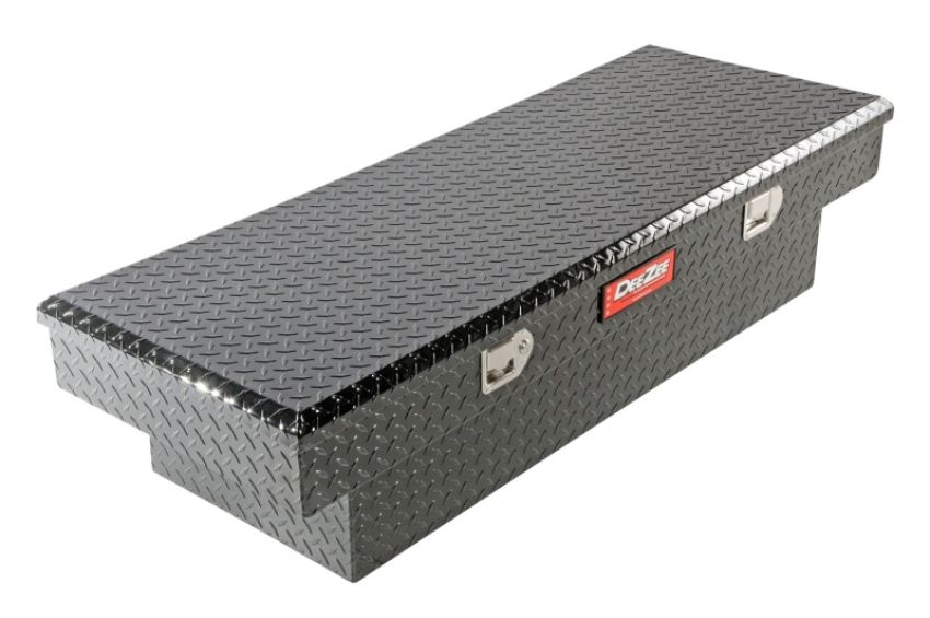 Dee Zee DZ8163B Deezee Universal Tool Box - Red Crossover - Single Lid Black BT Mid Size