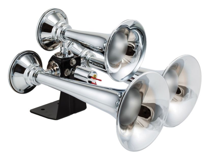 Kleinn Air Horns 500 Kleinn Chrome Triple Horn/ 13.5In/11.75In/8.5In- Chrome-Plated High Impact ABS