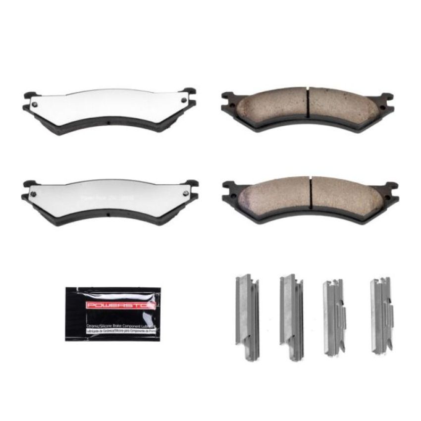PowerStop Z36-802 PowerStop - Z36 Truck and SUV Carbon-Fiber Ceramic Brake Pads with Hardware Kit