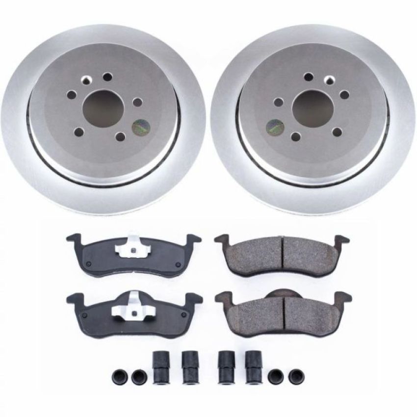 PowerStop CRK6819 Genuine Geomet Coated Rotor and Low-Dust Ceramic Brake Pad Kit