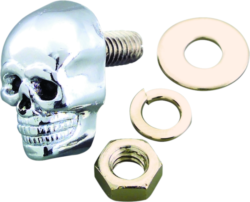 Bikers Choice 491374 Chrome Skull Kromets 5/8 Long 1/4-20 Stud Ea
