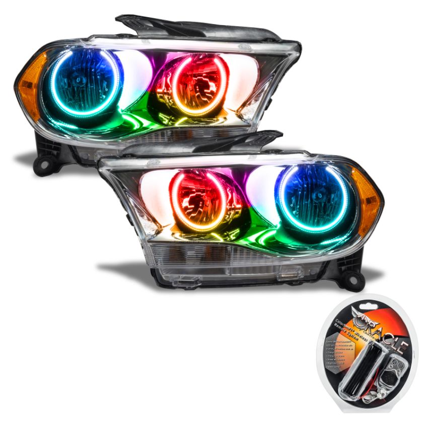 Oracle Lighting 7101-330 SMD Pre-Assembled Headlights, Halogen, Chrome Bezel, ColorSHIFT