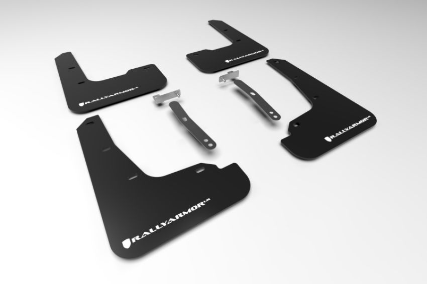 Rally Armor MF69-UR-BLK-WH Black Mud Flap/White Logo