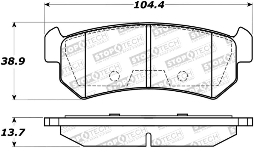 Stoptech 308.10360 Street Brake Pads