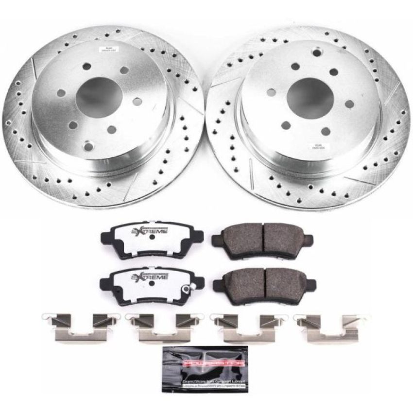 PowerStop K147-36 Z36 Truck and SUV Carbon-Fiber Ceramic Brake Pad and Drilled & Slotted Rotor Kit