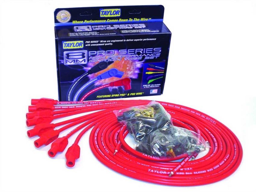 Taylor Cable 70254 8mm Red Pro Wire 180 Dgr